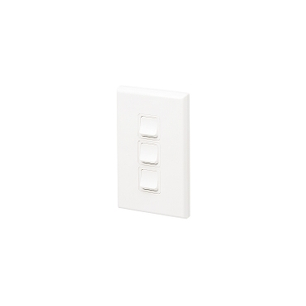 Black Clipsal IMPRESS SERIES-30 PUSH-BUTTON SWITCH 1-Rocker 20A 250V Blue LED