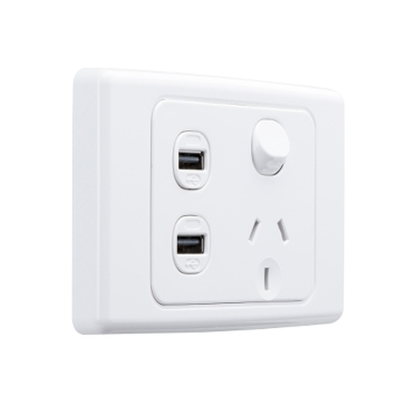 Clipsal - White Electric - 2015USB2C-WE