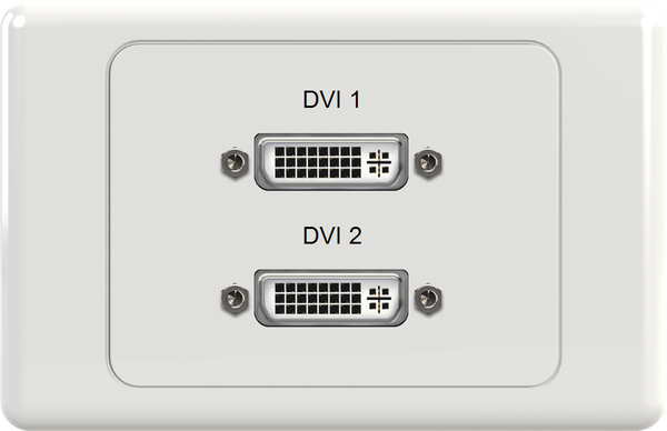 Dual DVI Wall Plate