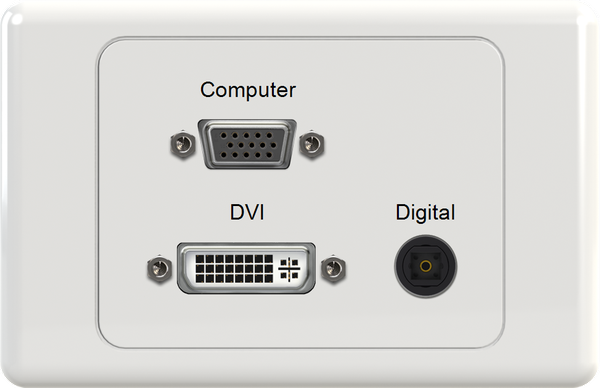 DVI DIG VGA Wall Plate