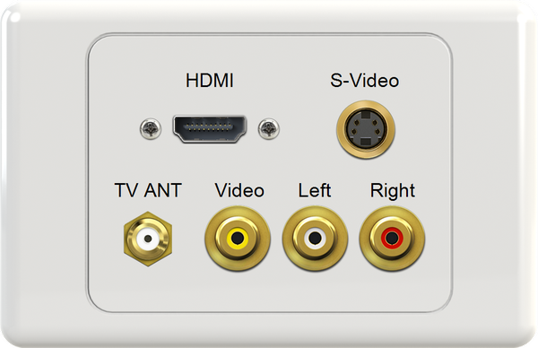 HDMI SVIDEO FTYPE YWR Wall Plate