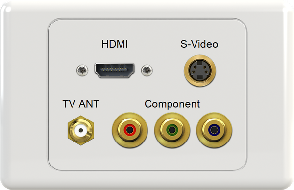 HDMI SVIDEO FTYPE RGB Wall Plate