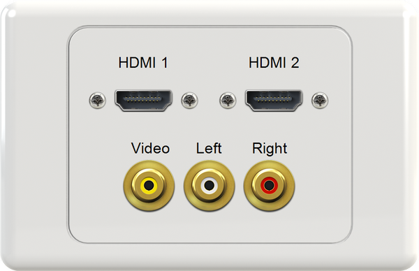 Dual HDMI YWR Wall Plate