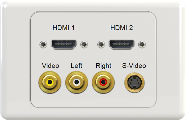 Dual HDMI YWR SVIDEO Wall Plate
