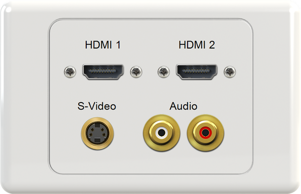 Dual HDMI SVIDEO WR Wall Plate
