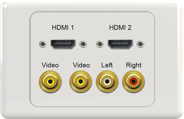Dual HDMI VIDEO YWR Wall Plate