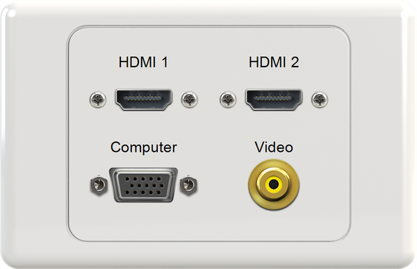 Dual HDMI VGA VIDEO Wall Plate