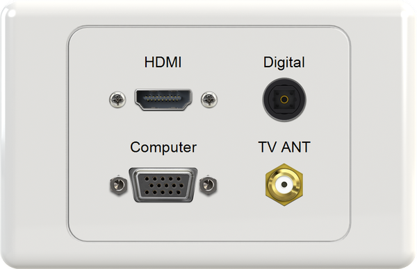 HDMI DIG VGA FTYPE Wall Plate