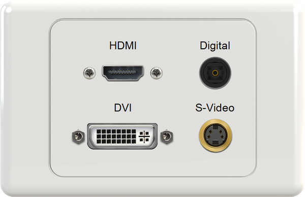 HDMI DIG DVI SVIDEO Wall Plate