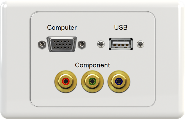 VGA USB RGB Wall Plate