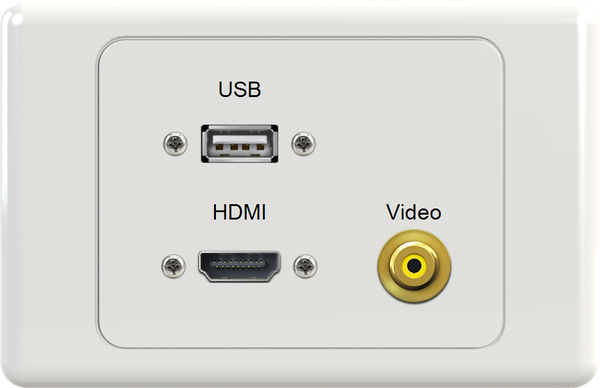 USB HDMI VIDEO Wall Plate