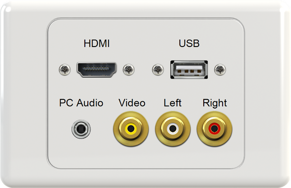 HDMI USB 3.5mm YWR Wall Plate
