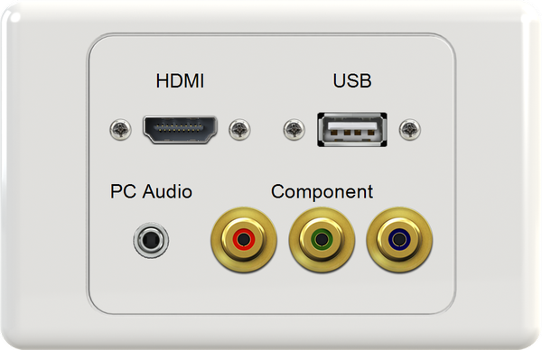 HDMI USB 3.5mm RGB Wall Plate