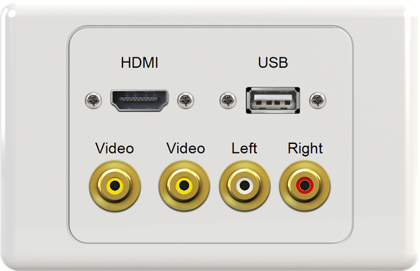 HDMI USB VIDEO YWR Wall Plate