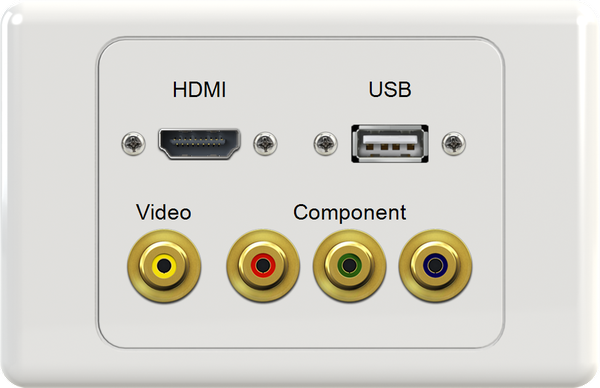 HDMI USB VIDEO RGB Wall Plate