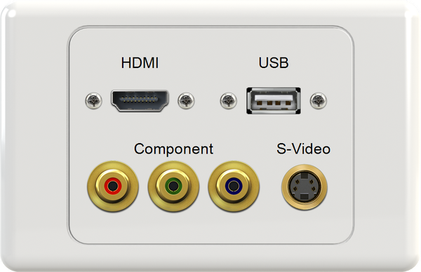 HDMI USB RGB SVIDEO Wall Plate