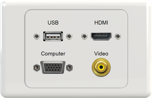 USB HDMI VGA VIDEO Wall Plate