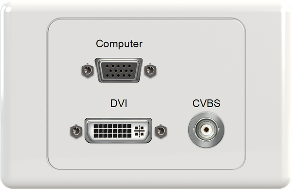 BNCCV DVI VGA Wall Plate