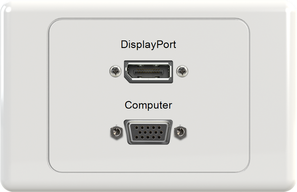 DisplayPort VGA Wall Plate