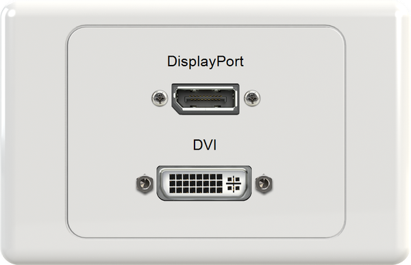 DisplayPort DVI Wall Plate