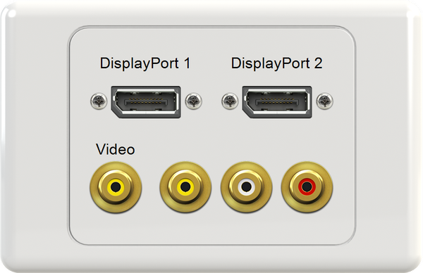 Dual DisplayPort VIDEO YWR Wall Plate
