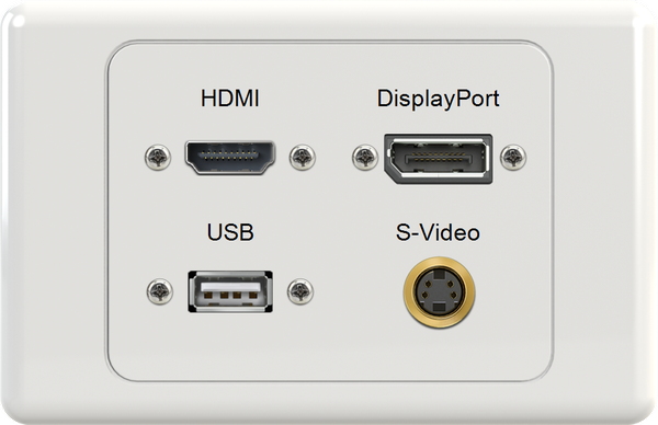HDMI DisplayPort USB SVIDEO Wall Plate