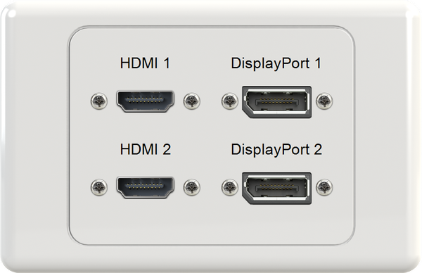HDMI2 DP2 HDMI2 DP2 Wall Plate