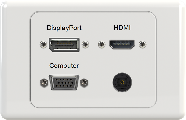 DisplayPort HDMI VGA DIG Wall Plate