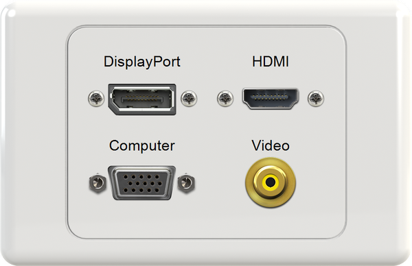 DisplayPort HDMI VGA VIDEO Wall Plate