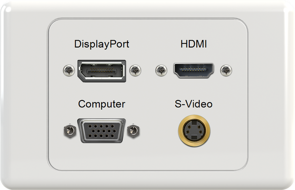 DisplayPort HDMI VGA SVIDEO Wall Plate