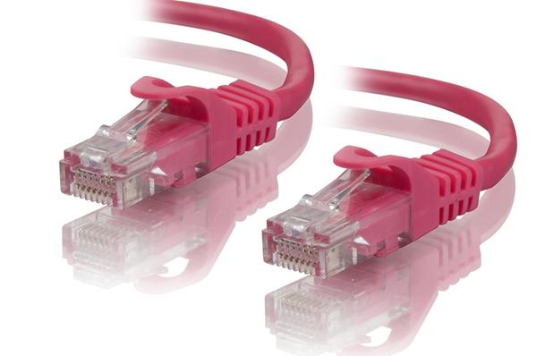 0.3m Cat6 Network Cable - Pink Unshielded