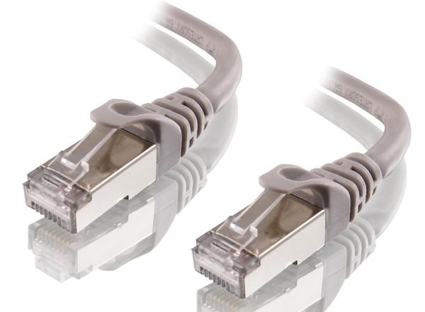 0.5m Cat6A Network Cable - Grey Shielded