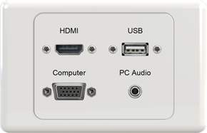 USB HDMI VGA 3.5mm Wall Plate